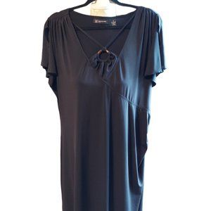 INC International Concepts Black Short Sleeve Dress Women's Size 1X
